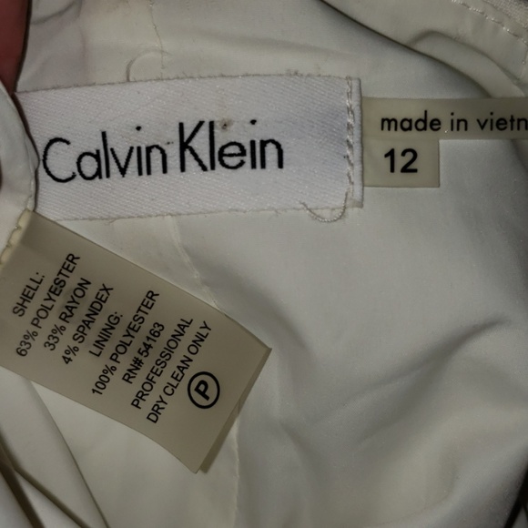 New Calvin Klein Ivory Front Zipper Detail Dress - Picture 7 of 8